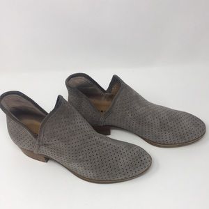 Lucky Brand gray size 8.5 suede booties